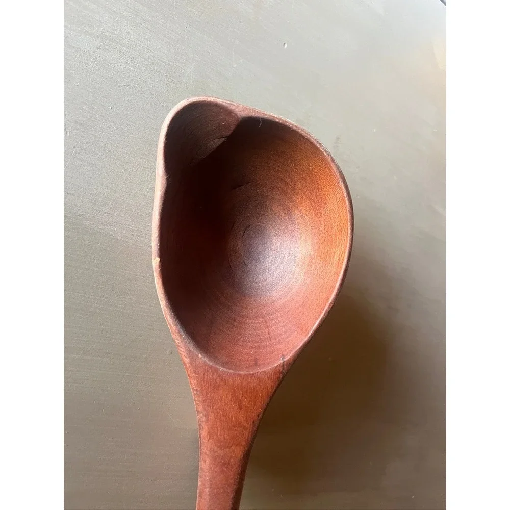 Handmade Ladle Wooden Pot Sitter Spoon 11.5